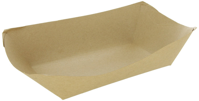 Bagcraft Papercon 300700 EcoCraft Grease Resistant Food Tray, 5-lb Capacity, 2-1/2" Length x 9-1/2" Width x 6-1/2" Height, Natural (Case of 500)