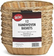 TableCraft C1174W Natural Oval Hand Woven Baskets - 12 / PK