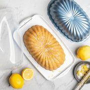 Formed Fluted Loaf with Keeper Set by Nordic Ware – 6-Cup, 6.0 cups, Aluminum, Twilight Blue Pan, Model 50056