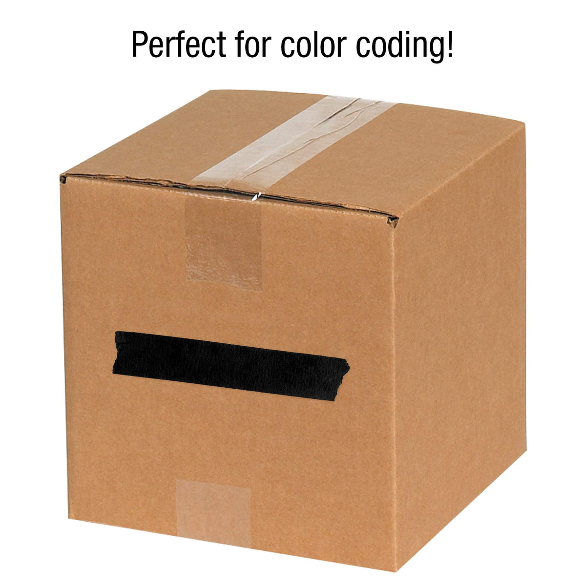 (36 Pack General Purpose Colored Masking Tape by Tape Logic – 1 Inch x 60 yds. (Pack of 36), Black, Model TLT935003B