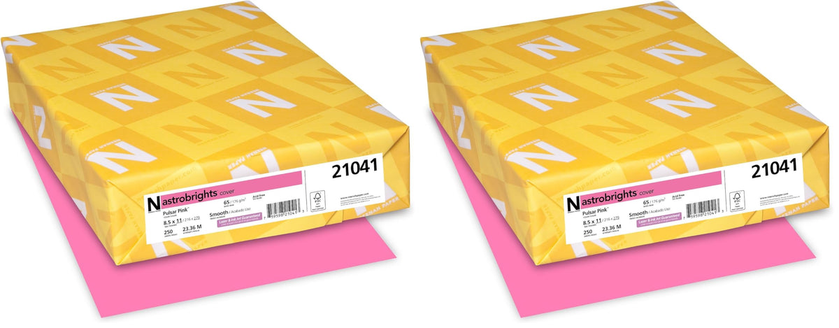 Astrobrights Pulsar Pink / 250 Count (Pack of 2) / Kraft Wrap Colored Paper