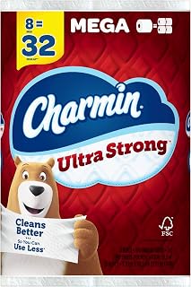 Charmin Ultra Strong 2 Ply Toilet Paper Mega Roll, White, 242 Sheets Per Roll, 8 Rolls per Pack, Carton of 4 Packs