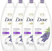 Dove Relaxing Lavender Oil & Chamomile Calms & Comforts Skin Body Wash 24 Oz (Pack of 4)