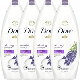 Dove Relaxing Lavender Oil & Chamomile Calms & Comforts Skin Body Wash 24 Oz (Pack of 4)