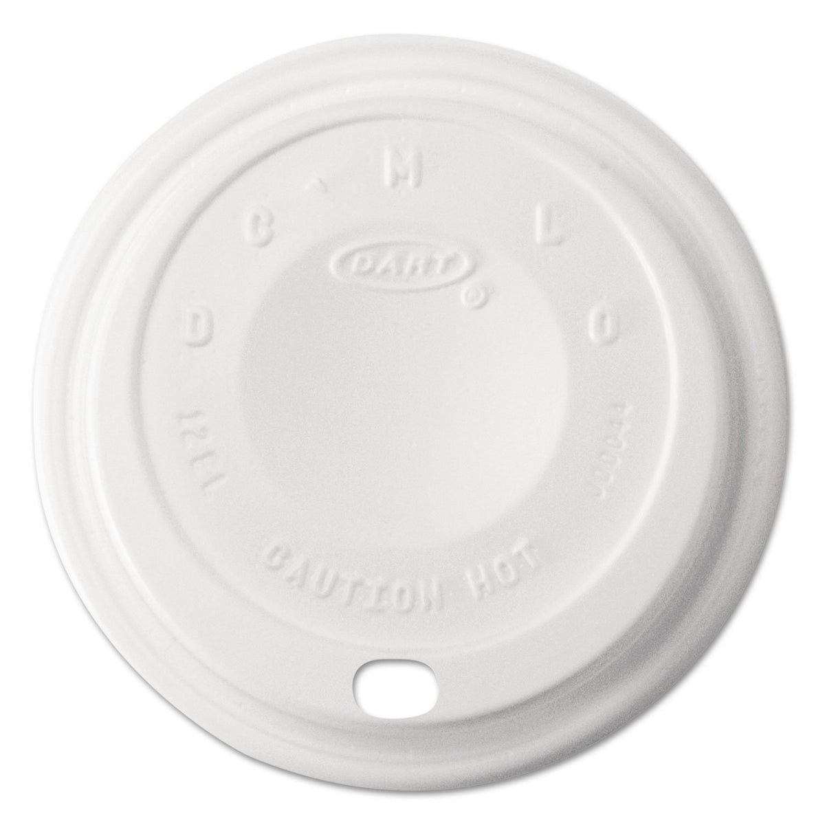 Dart White Cappuccino Dome Sipper Plastic Lid, 12EL (1,000 Count)
