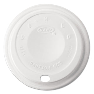 Dart White Cappuccino Dome Sipper Plastic Lid, 12EL (1,000 Count)