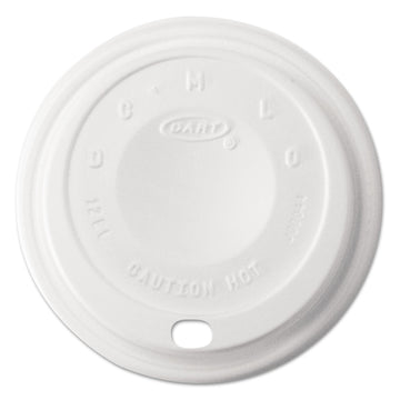 Dart White Cappuccino Dome Sipper Plastic Lid, 12EL (1,000 Count)