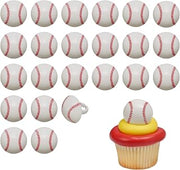 DecoPac Baseball Rings, Cupcake Decorations, Baseball Cupcake Toppers, Food Safe – 24 Pack