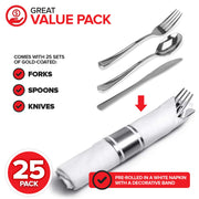 Stock Your Home 25 Count / Silver / Formal Spoons
