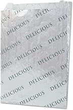 Foil/Paper/Honeycomb Insulated Bag, Delicious Labeling, 8" x 2" x 6", White, 1,000/Carton