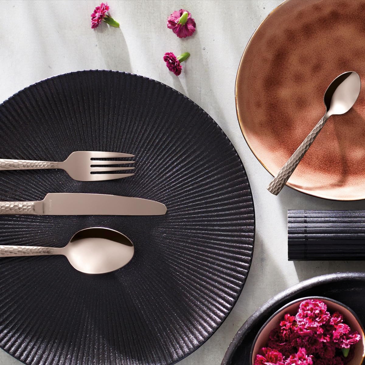 Felicity Champagne Rose Cake Set by Amefa – Kuchengabel Set 6-teilig, rose, Stainless Steel 18/0, Champagne Rosé, Model 3319ZZTR06AN6
