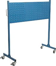 Global Industrial Mobile Steel Louver/Pegboard Panel Rack, Blue, 60"W