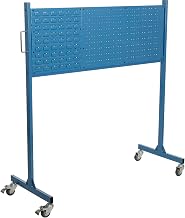 Global Industrial Mobile Steel Louver/Pegboard Panel Rack, Blue, 60"W
