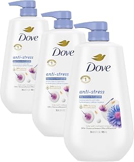 Dove Body Wash Blue Chamomile & Oat Milk Pump, Sulfate Free, 30.6 Fl Oz (Pack of 3)