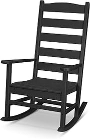 Polywood Shaker Porch Rocker, Black