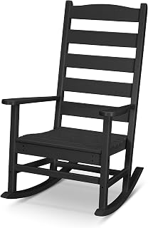 Polywood Shaker Porch Rocker, Black