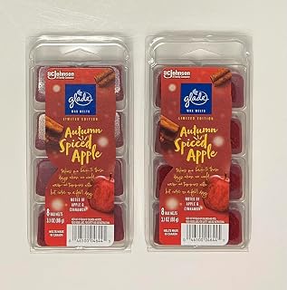 Glade Autumn Spiced Apple Wax Melts 2 Packs of 3.1 oz Each Wax Cubes
