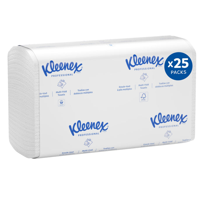 Kleenex Professional Multifold Paper Towels, Bulk, 25 x 120 Sheets (13253)
