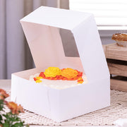 SOUTHERN CHAMPION TRAY 9" x 9" x 4" / White Window / White Bakery Take Out Containers