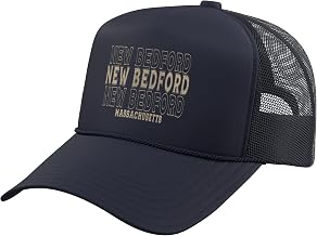 Vintage New Bedford Massachusetts Trucker Hat with Adjustable Mesh Back