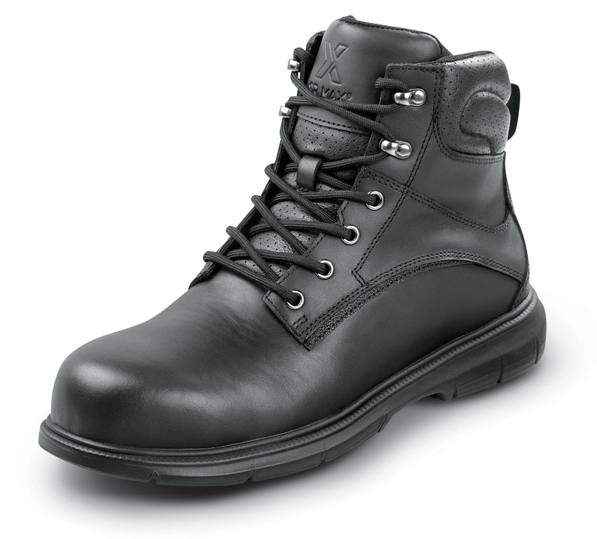 Mens 6 Black Newberg MaxTRAX Steel Toe SRO Boot 8.5 M by SR Max – 8.5, Leather, Black, Model 5300