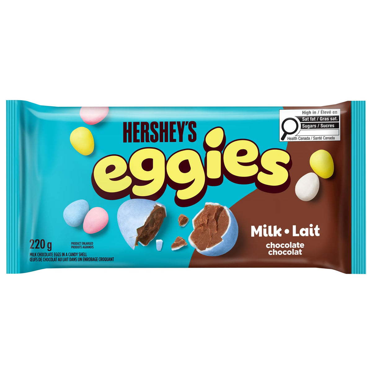 EGGIES Milk Chocolate Candy Coated Eggs by HERSHEY'S – 220g