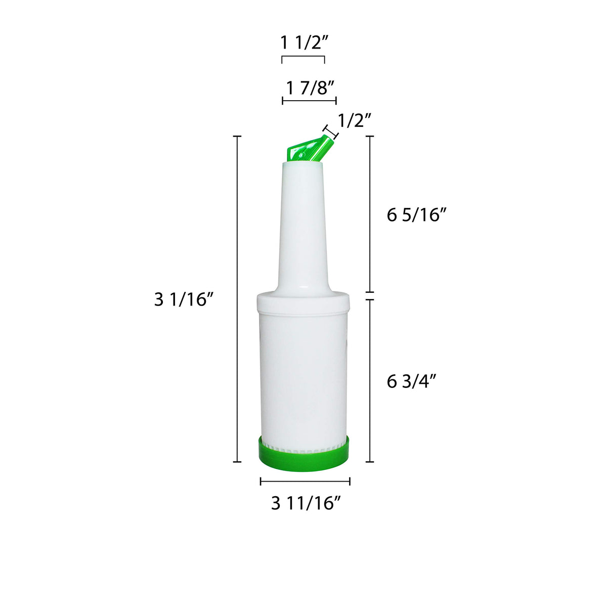 Thunder Group 1 Quart (Pack of 2) / White / 1 Bottle Pourer Spouts