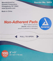 Non-Adherent Pad by Dynarex – 100 Count (Pack of 1), Model 616784342320