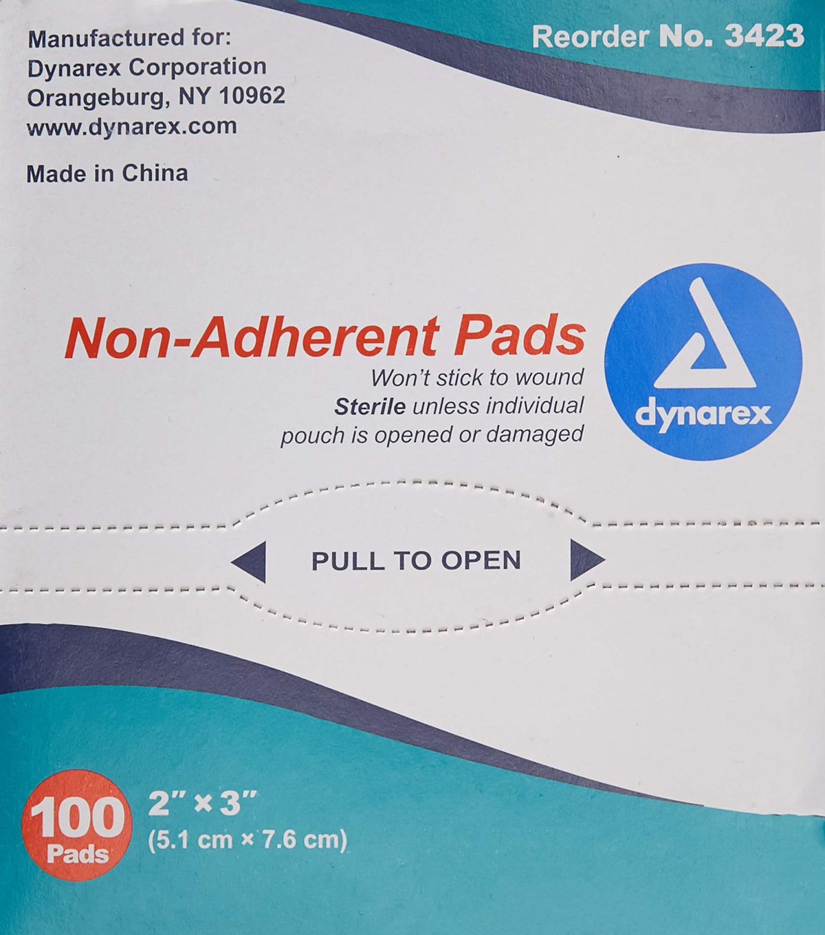 Non-Adherent Pad by Dynarex – 100 Count (Pack of 1), Model 616784342320