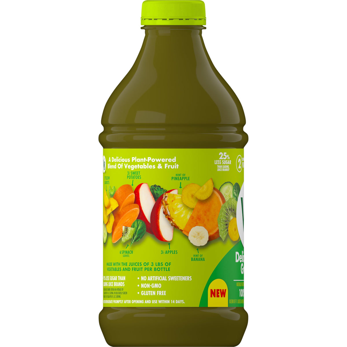 Deliciously Green 100% Fruit and Vegetable Juice by V8 – 46 Fl Oz (Pack of 1), Model 200000028605