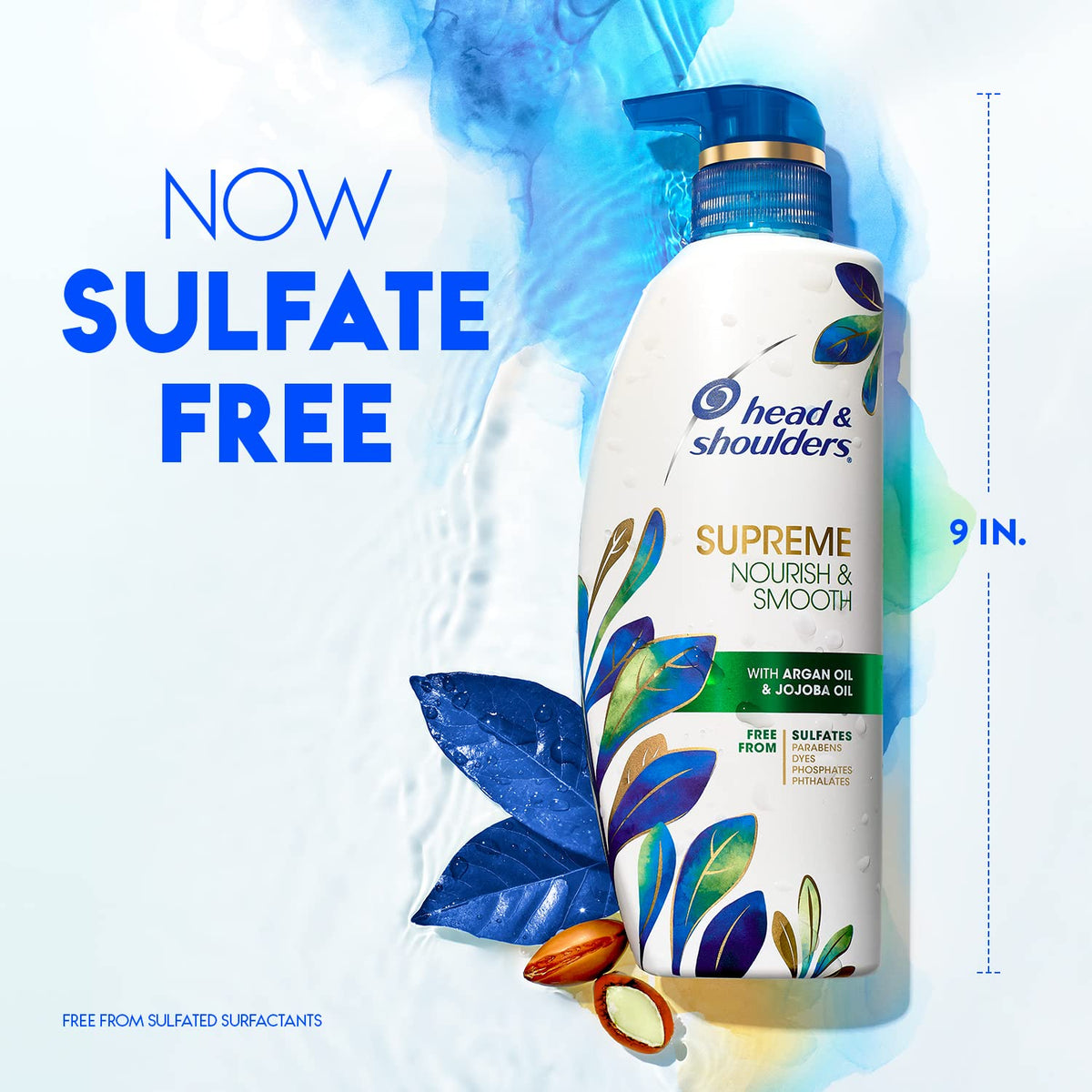 Supreme Sulfate Free Nourish & Smooth Shampoo 11.8oz by Head & Shoulders – 11.8 Fl Oz (Pack of 1)