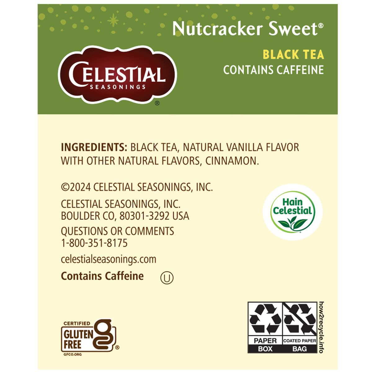 Celestial Seasonings Nutcracker Sweet / 18 Count (Pack of 6) / 6 Black