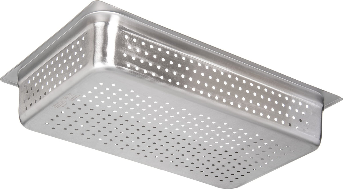 FoodService Products Durapan Full Size Stainless Steel Perforated Steam Pan for Catering by Carlisle – Full-Size, 400.0 ounces, Stainless Steel, Silver, Model 607004P