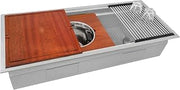 Ruvati 45-in 16-Gauge Two-Tier Drop-in Workstation Kitchen Sink - RVH8433
