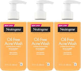 Neutrogena Oil Free Acne Face Wash, 9.1 fl. oz, 3 Pack