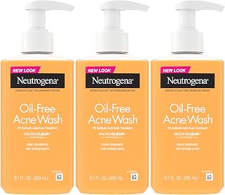 Neutrogena Oil Free Acne Face Wash, 9.1 fl. oz, 3 Pack