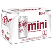 DIET - MINI CANS by Dr Pepper – 7.5 Fl Oz (Pack of 6), Pack of 6, Model 7800000205