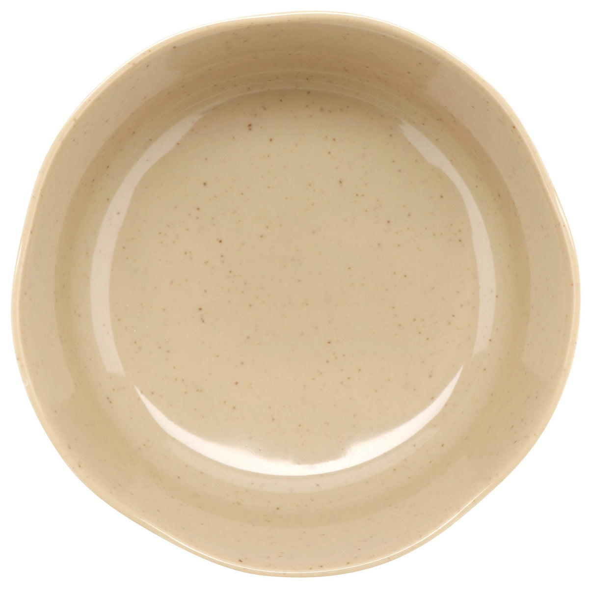 16 oz Beige Scallop Edge Melamine Soup Bowl (Set of 12) by GET – 16 ounces, Melamine, Brown, Pack of 12, Model 0163-TD