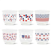 TOSSWARE NATURAL 12oz Arc - American Pride - Plant Based 98mm - Plastic Alternative for Parties, Bachelorettes, Weddings - Recyclable Theme Cold Cups - Set of 24