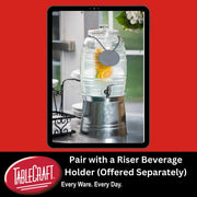 TableCraft Beehive Glass Beverage Dispenser by AS ONE – 9.5 liters, Glass, Transparent, Model BDG1000