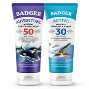 SPF 30 Mineral Sunscreen and SPF 50 Mineral Sunscreen by Badger – Pack of 2