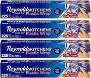 Reynolds Kitchens Quick Cut Plastic Wrap, 225 Sq Ft (Pack of 4)