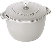STAUB La Cocotte de GOHAN Campagne L 7.9 inches (20 cm) Rice Pot, 3 Pieces, Cast Iron, Induction Compatible, La Cocotte de GOHAN 40501-471
