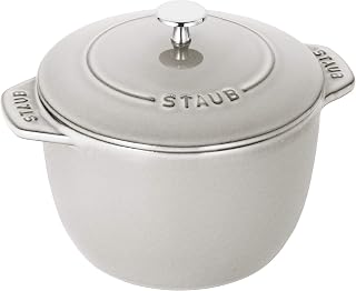 STAUB La Cocotte de GOHAN Campagne L 7.9 inches (20 cm) Rice Pot, 3 Pieces, Cast Iron, Induction Compatible, La Cocotte de GOHAN 40501-471