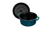 Cocotte Round 24 cm La Mer by STAUB – 24cm, 3.8 liters, Cast Iron, La Mer, Model 40508-654-0