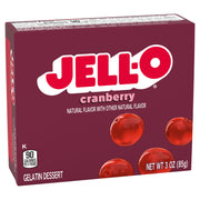 Jell-O Cranberry / 3 Ounce (Pack of 12) / 12 Gelatin