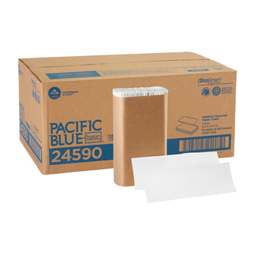 Pacific Blue Basic Recycled Multifold Paper Towels (Previously Branded Envision) by GP PRO (Georgia-Pacific), White, 24590, 2