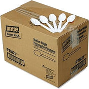 Dixie 5.75" Medium-Weight Polypropylene Plastic Teaspoon by GP PRO (Georgia-Pacific), White, PTM21, (Case of 1,000)