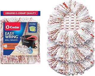 O-Cedar EasyWring Deep Clean Spin Mop Head Replacement (Pack of 3) | Machine Washable | Reusable | Microfiber Refill | 40% More Cleaning Power