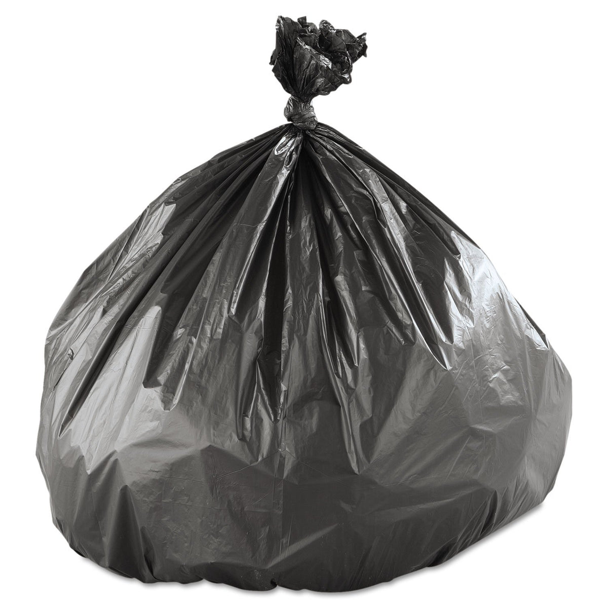 Group High Density Commercial Can Liners 40x48 16 Mic - Black by Inteplast – 1 Count (Pack of 1), 45.0 gallons, Silver/Black, Model IBS S404816K
